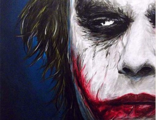 Heath Ledger Joker Face paint by numbers