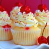 Almond Cherry Cup Cakes Paint by numbers