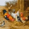 Chickens And Pigeons paint by numbers