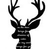 Black And White Deer Head Paint by numbers