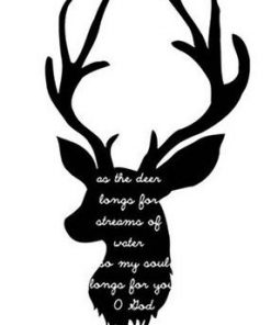 Black And White Deer Head Paint by numbers