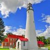 Fort Gratiot Lighthouse Michigan Paint by numbers