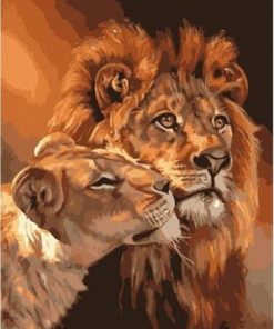 Lion And Lioness Paint by numbers