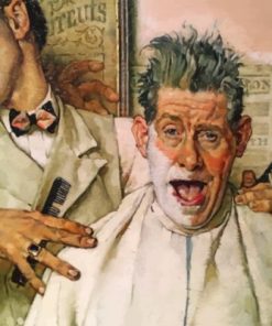 Rockwells Barber paint by numbers