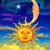 Sun And Moon Art Paint by numbers