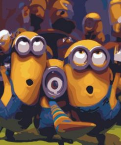 Minions Dancing paint by numbers
