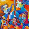 Abstract Musicians Paint by numbers