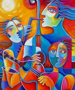 Abstract Musicians Paint by numbers