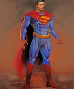 Aesthetic Superman paint by numbers