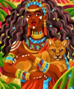 African Black Woman Paint by numbers