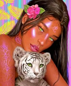 Asian Black Woman Paint by numbers