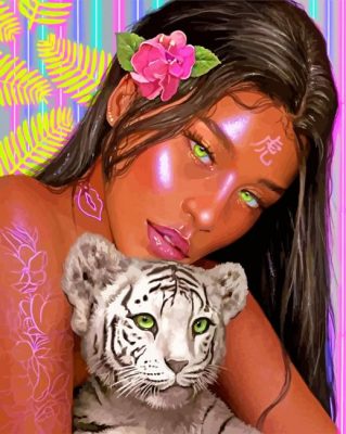 Asian Black Woman Paint by numbers