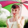 Audrey Hepburn With Umbrella Paint by numbers