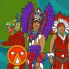 Aztec People Paint by number