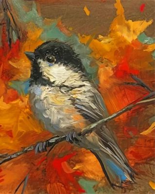 Chickadee Bird paint by numbers