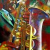 Black Man Playing Saxophone Paint by numbers