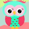 Teal And Pink Ow paint by numbers