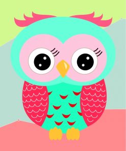 Teal And Pink Ow paint by numbers