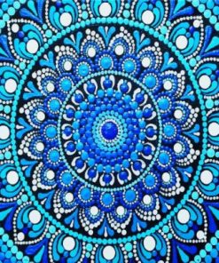 Blue Mandala Paint by numbers