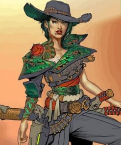 Borderlands Rose Paint by numbers