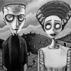 Bride And Frankenstein Paint by numbers