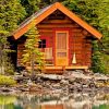 Cabin By Lake paint by numbers