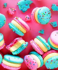 Cake Batter Macarons Paint by numbers