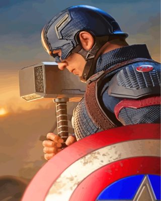 Captain America Hero Paint by numbers