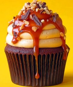 Coffee And Walnut Cupcake Paint by numbers