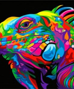 Colorful Iguana Paint by numbers