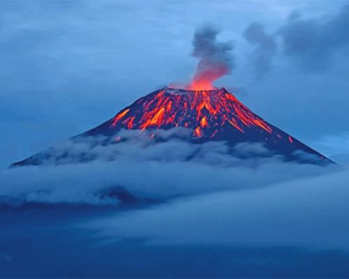 Cool Volcano Paint by numbers
