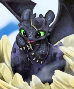 Cute Toothless Paint by numbers