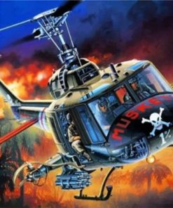 Dangerous Helicopters Paint by numbers
