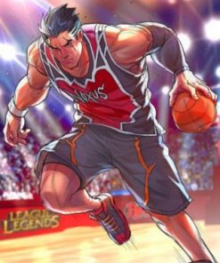Darius Playing Basketball Paint by numbers