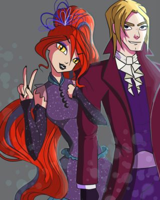 Dark Bloom And Valtor Paint by numbers