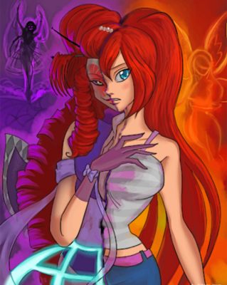 Dark Bloom Two Side Paint by numbers