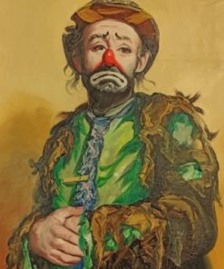 Sad Clown Emmett Kelly Paint by numbers
