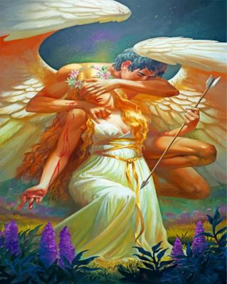 Eros And Psyche Paint by numbers