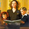 Family In The Church Paint by numbers