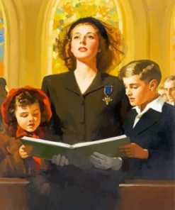 Family In The Church Paint by numbers