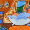 Fat Lady Showering Paint by numbers