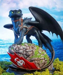 Flying Toothless Dragon Paint by numbers