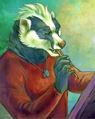 Honey Badger Paint by numbers