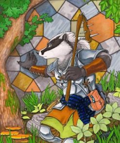Honey Badger Warrior Paint by numbers