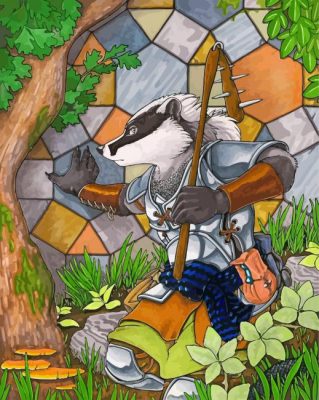 Honey Badger Warrior Paint by numbers