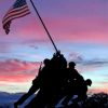 Iwo Jima Memorial Silhouette Paint by numbers