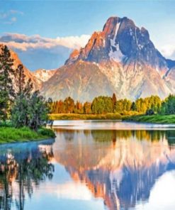 Jackson Hole Lake Paint by numbers