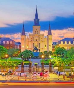Jackson Square Louisiana Paint by numbers