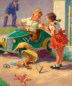 Kids Fights Paint by numbers