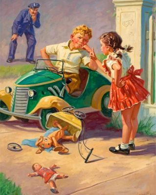 Kids Fights Paint by numbers